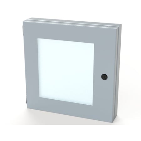 Saginaw Control & Engineering Hinged Window, 12 in. H x 12 in. W x 1-1/2 in. L, Polycarbonate SCE-HWK1212